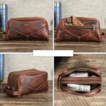 élégante trousse de toilette cuir