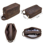 cuir véritable trousse de toilette