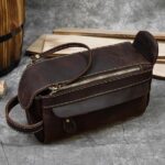 trousse de toilette cuir vintage