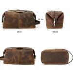 trousse de toilette élégante en cuir
