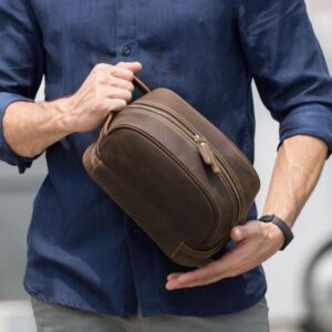 trousse de toilette cuir homme