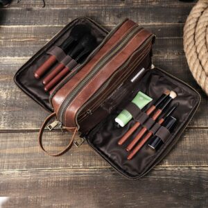 trousse de toilette cuir