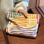rayures colorées velours trousse
