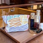 accessoire maquillage velours rayures