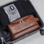 trousse élégante en cuir