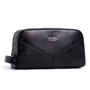 trousse de toilette en cuir personnalisée