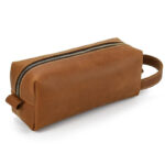 trousse de toilette noire en cuir