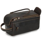 trousse cuir marron