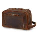 trousse de voyage élégante en cuir