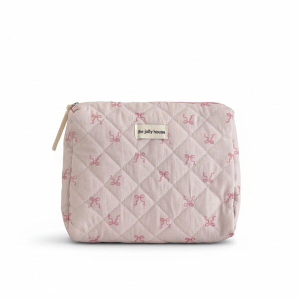 trousse de toilette rose pâle