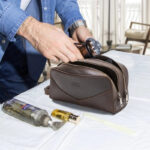 trousse de toilette en cuir