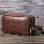 double compartiment en cuir