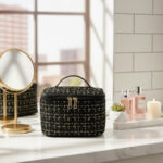 Sac de beauté tweed